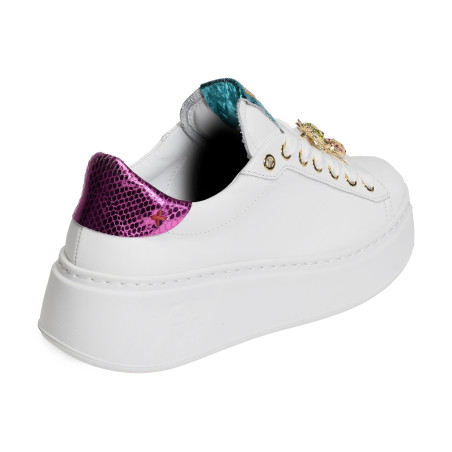 PIA 158A Blanc Multicolore, Sneakers basses Giopiu