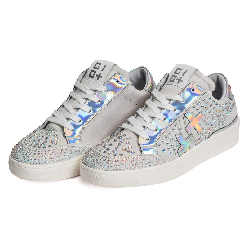 VITTO12 Blanc Argent, Sneakers basses Giopiu