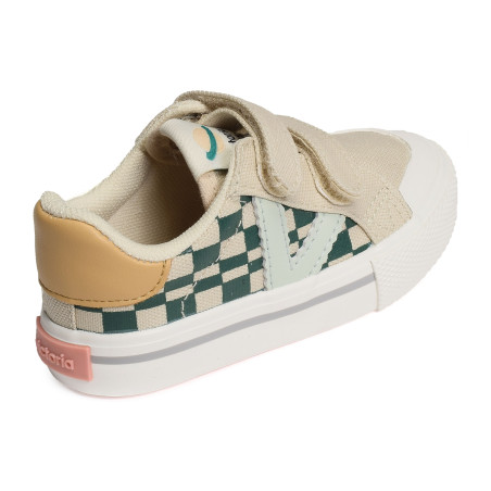 1065191 Beige Vert, Sneakers basses Victoria