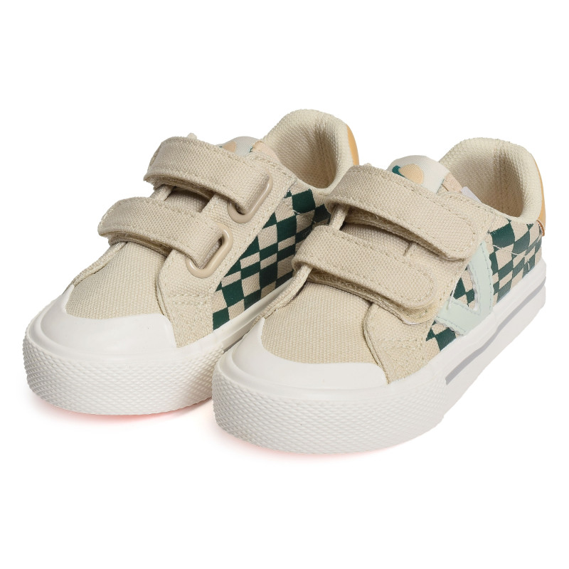 1065191 Beige Vert, Sneakers basses Victoria