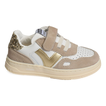 1257116 Blanc Or, Sneakers basses Victoria