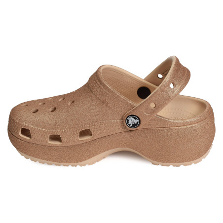 CLASSIC PLATFORM GLITTER CLOG Cuivre, Sabots Crocs