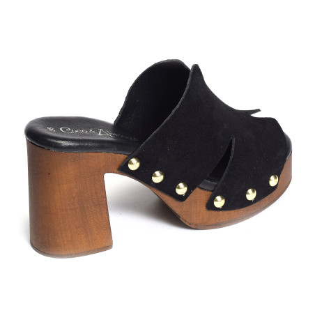 CARANTILLY Noir, Mules Coco & Abricot