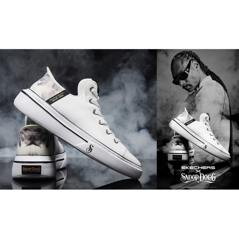 SLIP INS SNOOP DOG OG Blanc, Slip-On Skechers