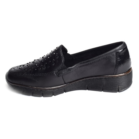 53752 Noir, Mocassins Rieker