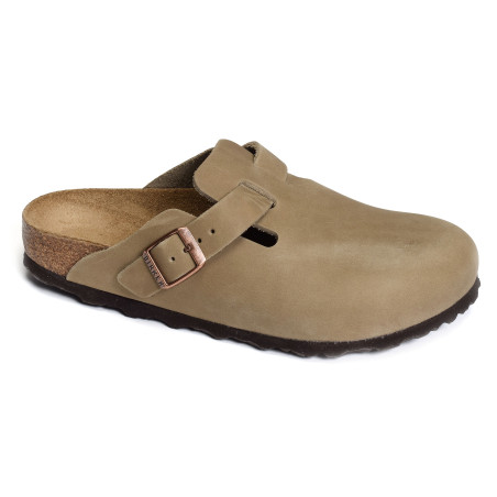 BOSTON CUIR W Taupe, Sabots Birkenstock