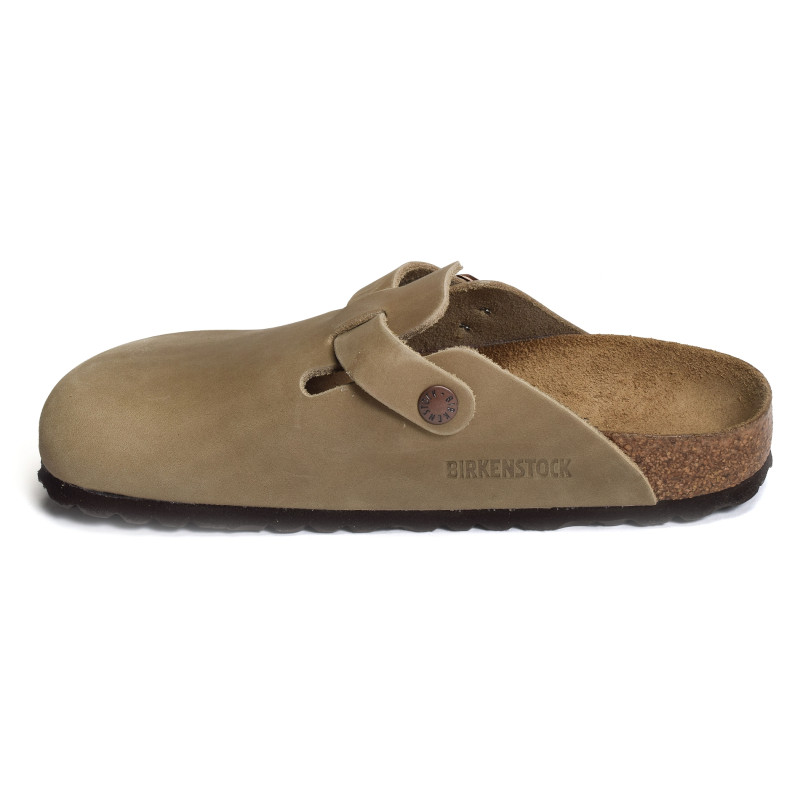 BOSTON CUIR W Taupe, Sabots Birkenstock