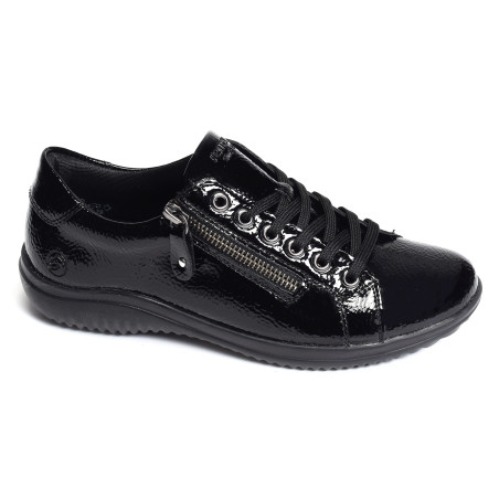 D1E03 Verni Noir, Sneakers basses Remonte