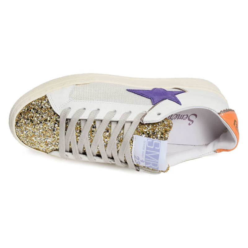 DUCK Blanc Or, Sneakers basses Semerdjian