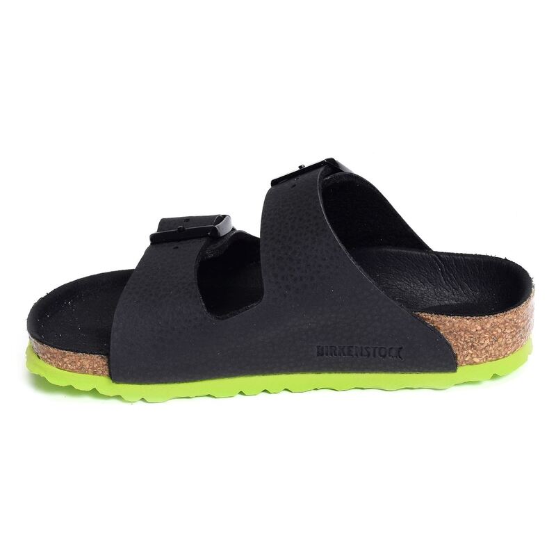 ARIZONA ENFANT Noir Vert, Mules Birkenstock