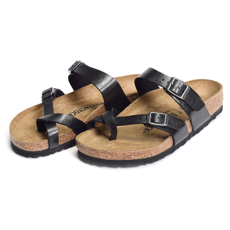 MAYARI Noir Brillant, Tongs Birkenstock