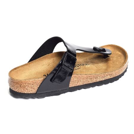 GIZEH Verni Noir, Tongs Birkenstock