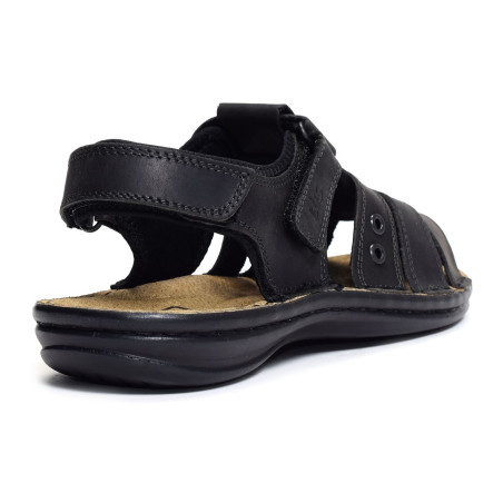 BARROW Noir, Sandales plates & Nu-Pieds TBS