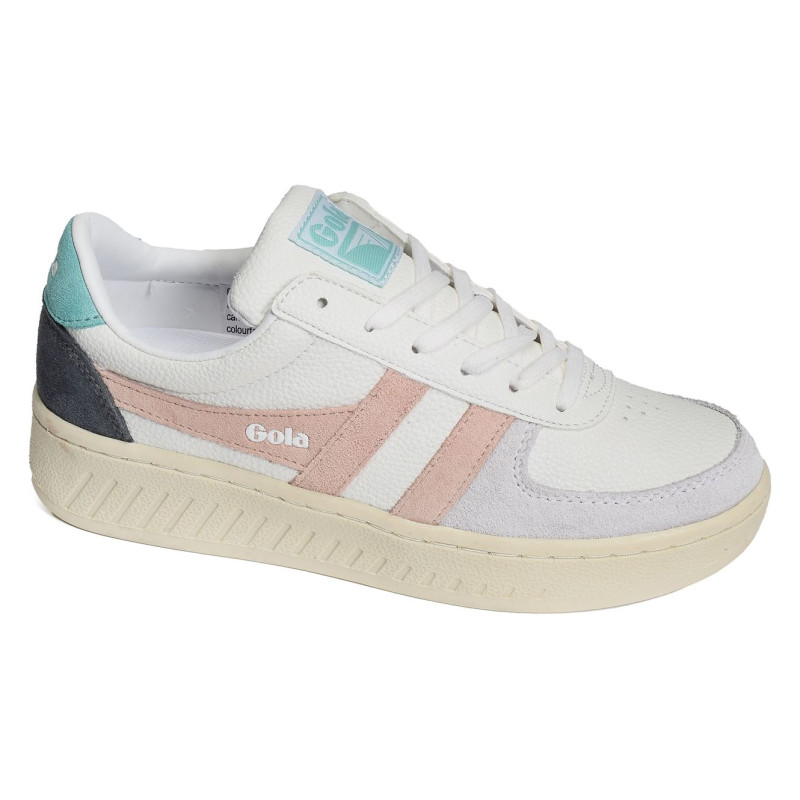 GRANDSLAM TRIDENT TRAINERS W Blanc Rose, Sneakers basses Gola