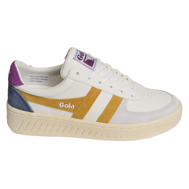 GRANDSLAM TRIDENT TRAINERS W Blanc Violet, Sneakers basses Gola