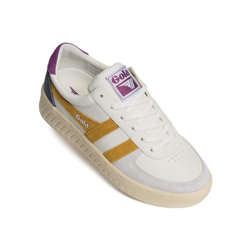 GRANDSLAM TRIDENT TRAINERS W Blanc Violet, Sneakers basses Gola