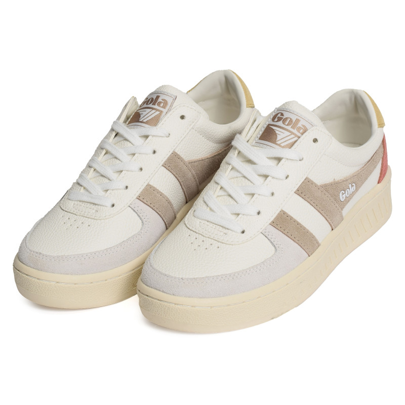 GRANDSLAM TRIDENT TRAINERS W Blanc Beige, Sneakers basses Gola