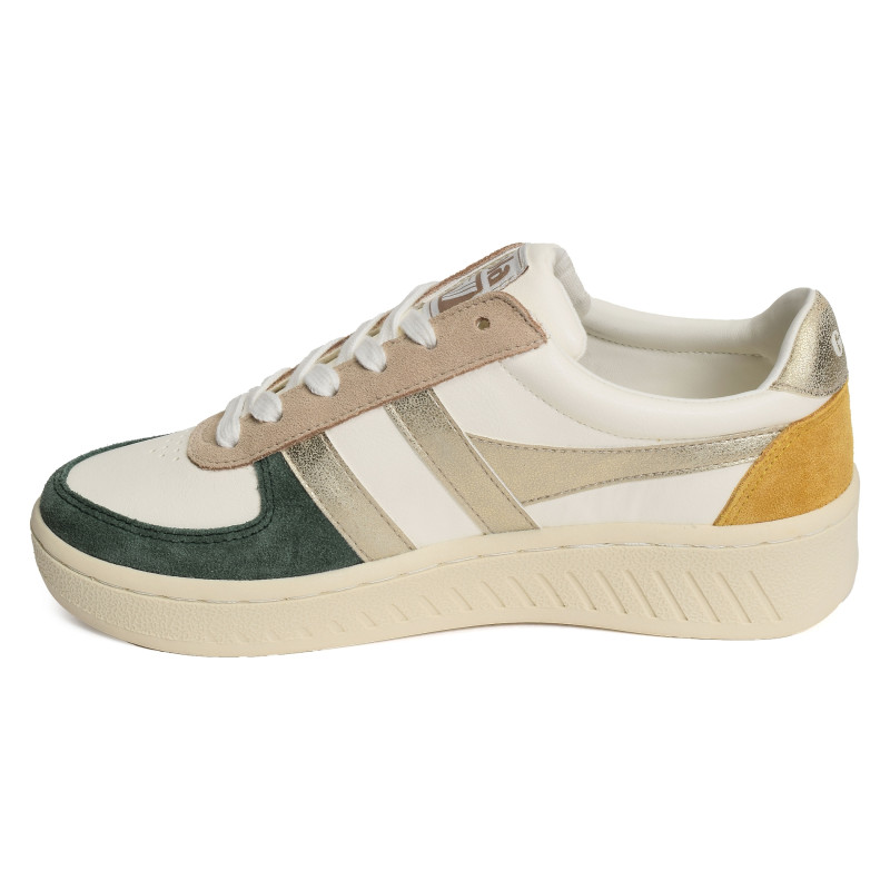 GRANDSLAM QUADRANT TRAINERS W Blanc Vert, Sneakers basses Gola