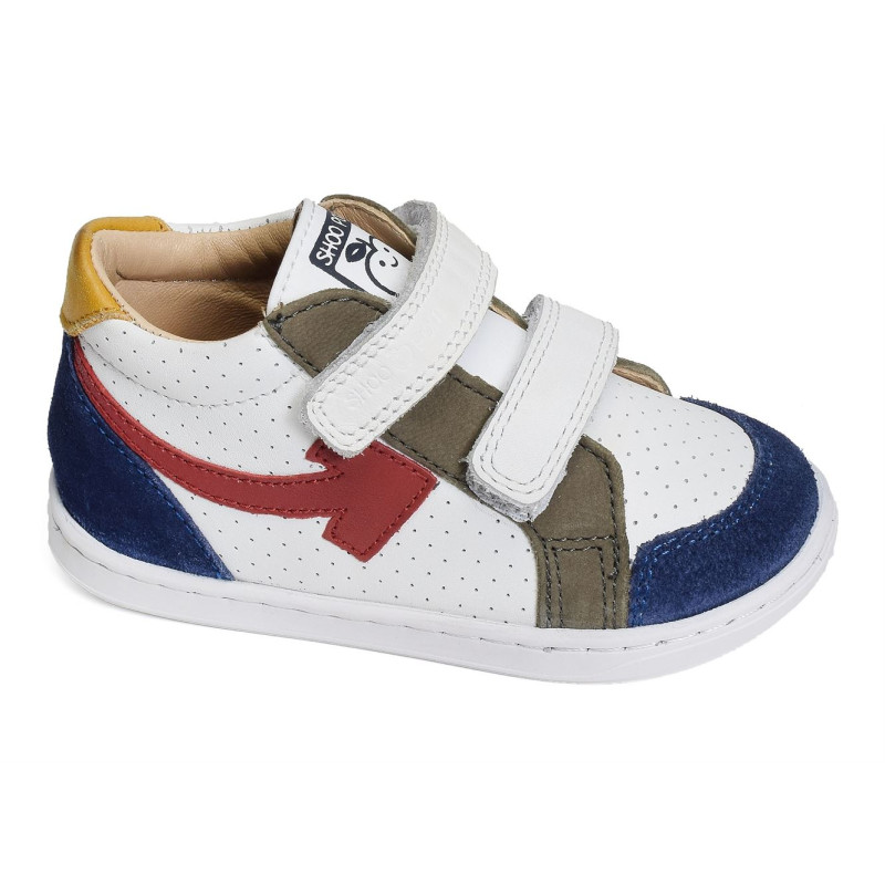 BOUBA SCRATCH ARROW Blanc Rouge, Chaussures à Scratch Shoopom