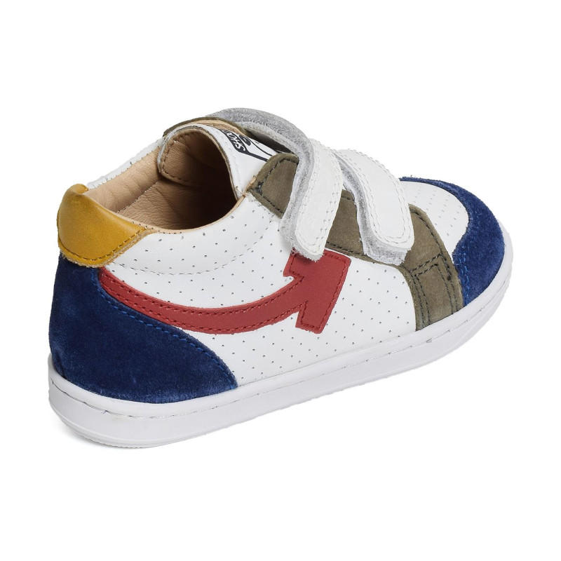 BOUBA SCRATCH ARROW Blanc Rouge, Chaussures à Scratch Shoopom