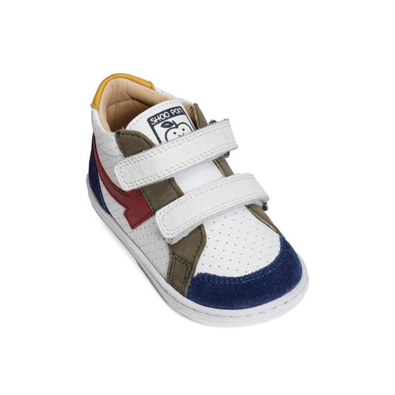 BOUBA SCRATCH ARROW Blanc Rouge, Chaussures à Scratch Shoopom