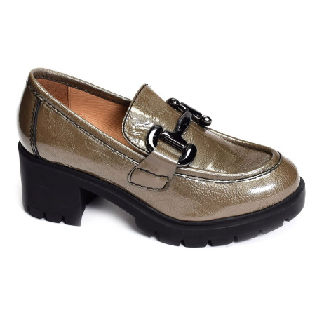 FRELAND Verni Taupe, Mocassins Rosemetal