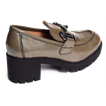 FRELAND Verni Taupe, Mocassins Rosemetal