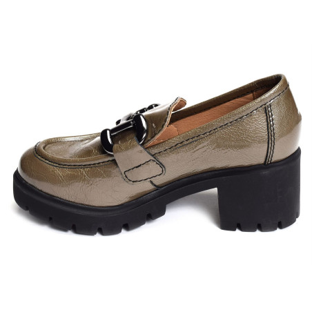 FRELAND Verni Taupe, Mocassins Rosemetal