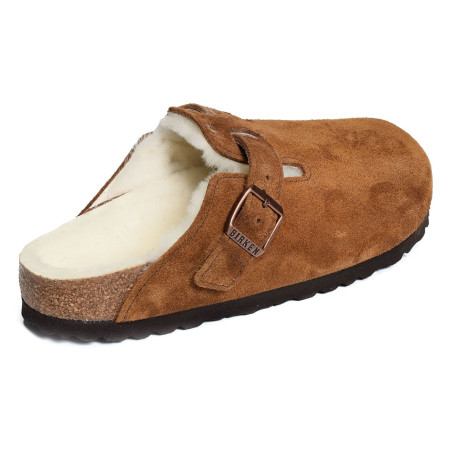 BOSTON SHEARLING W Camel, Sabots Birkenstock