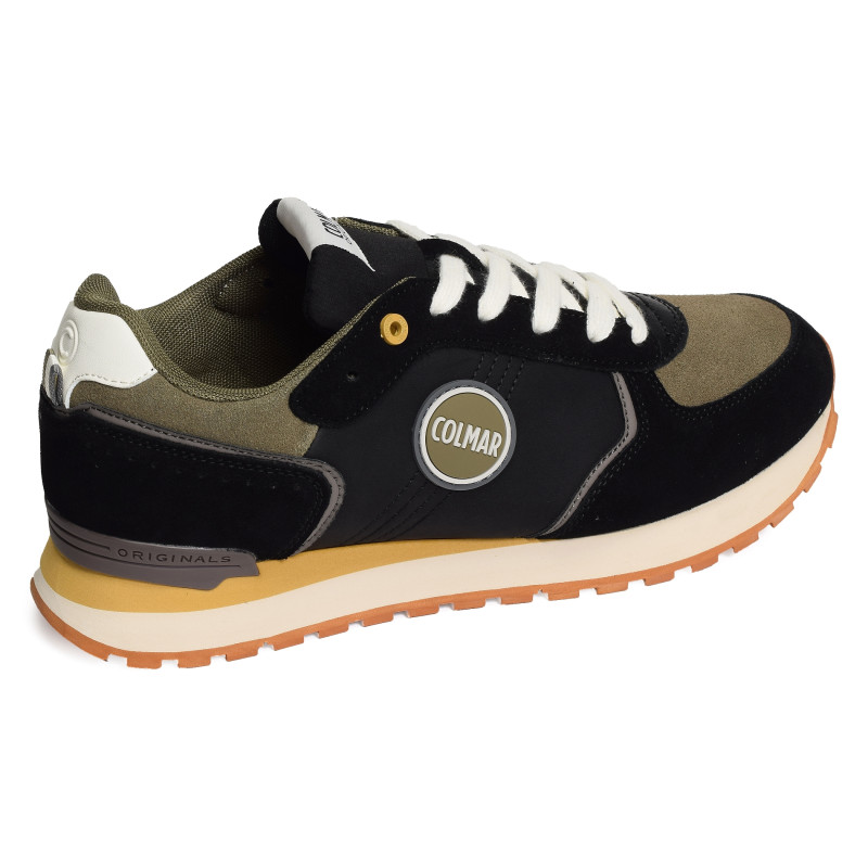 TRAVIS BLOCK Noir Kaki, Baskets running Colmar