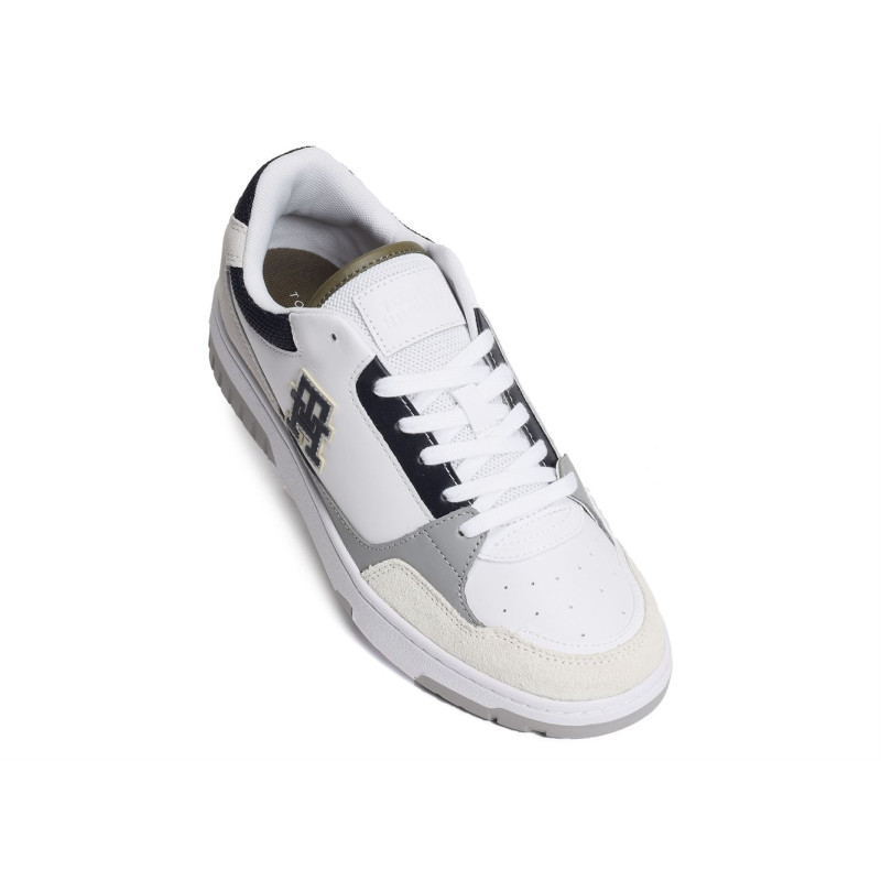 TH BASKET STREET MIX 4695 Blanc, Sneakers basses Tommy Hilfiger