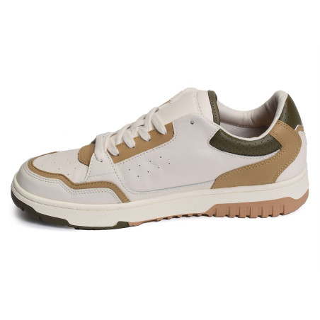 TH BASKET BEST 4696 Blanc Kaki, Sneakers basses Tommy Hilfiger