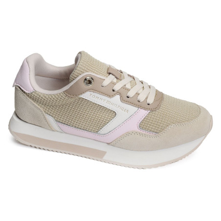 ESSENTIAL MESH RUNNER 7381 Beige, Sneakers basses Tommy Hilfiger