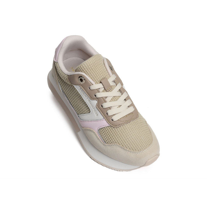 ESSENTIAL MESH RUNNER 7381 Beige, Sneakers basses Tommy Hilfiger