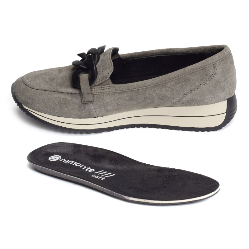 D0H10 Gris, Mocassins Remonte