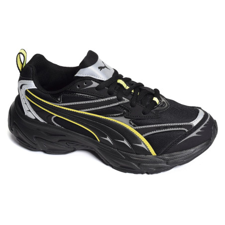 MORPHIC REFLECTIVE Noir Jaune, Baskets running Puma