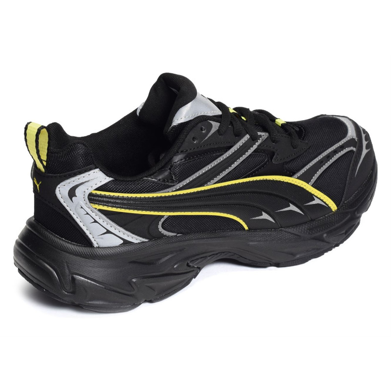 MORPHIC REFLECTIVE Noir Jaune, Baskets running Puma