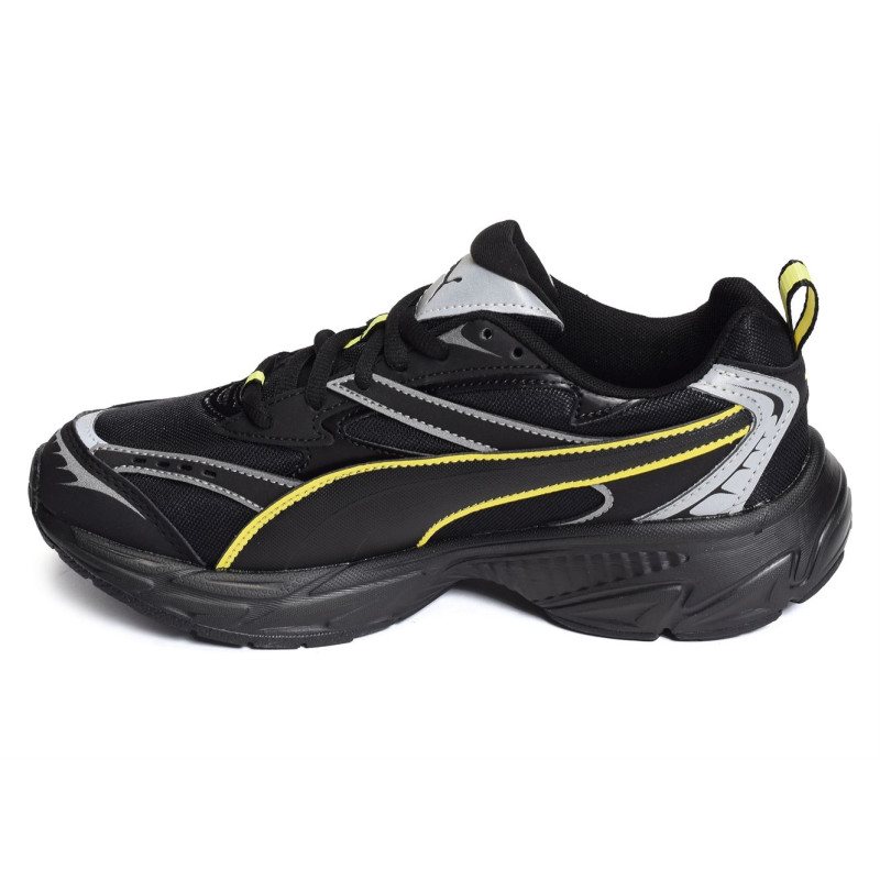 MORPHIC REFLECTIVE Noir Jaune, Baskets running Puma