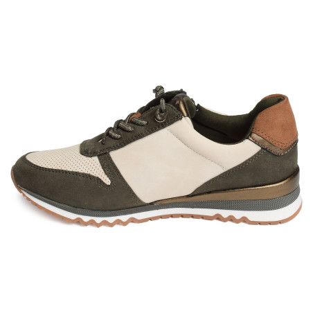 23707 Beige Kaki, Baskets running Marco Tozzi