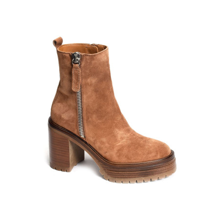 AMINA 2683 Camel, Bottines Alpe