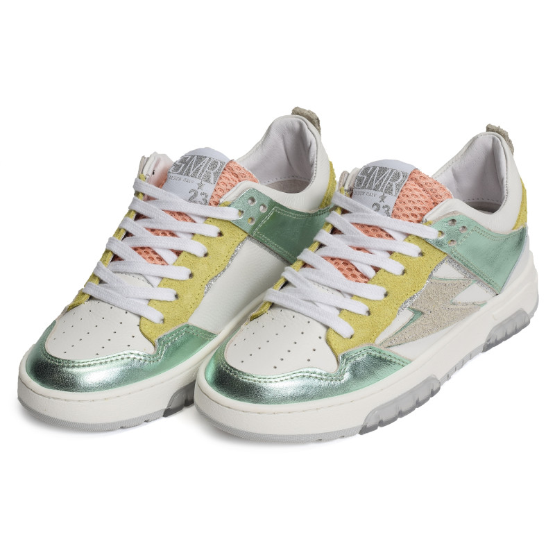 CHITA Blanc Vert, Sneakers basses Semerdjian