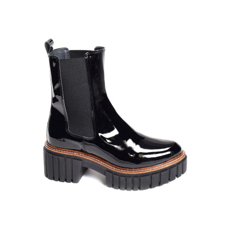 BASEA Verni Noir, Chelsea boots Reqins