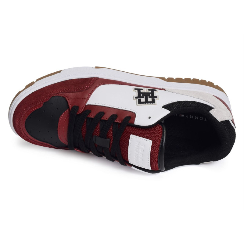 TH BASKET STREET MIX 4695 Noir Rouge, Sneakers basses Tommy Hilfiger