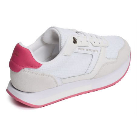 ESSENTIAL MESH RUNNER 7381 Blanc Rose, Sneakers basses Tommy Hilfiger