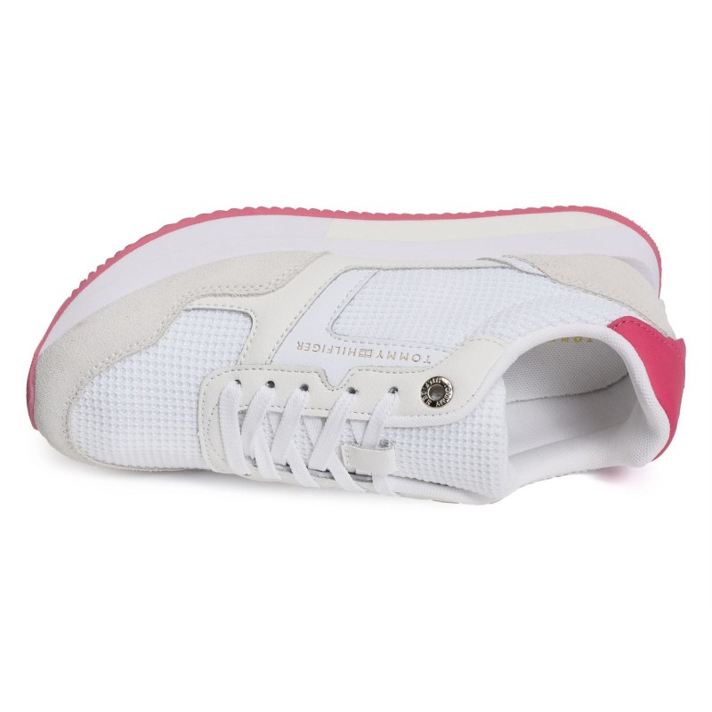 ESSENTIAL MESH RUNNER 7381 Blanc Rose, Sneakers basses Tommy Hilfiger