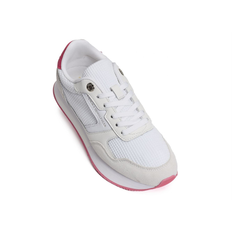 ESSENTIAL MESH RUNNER 7381 Blanc Rose, Sneakers basses Tommy Hilfiger