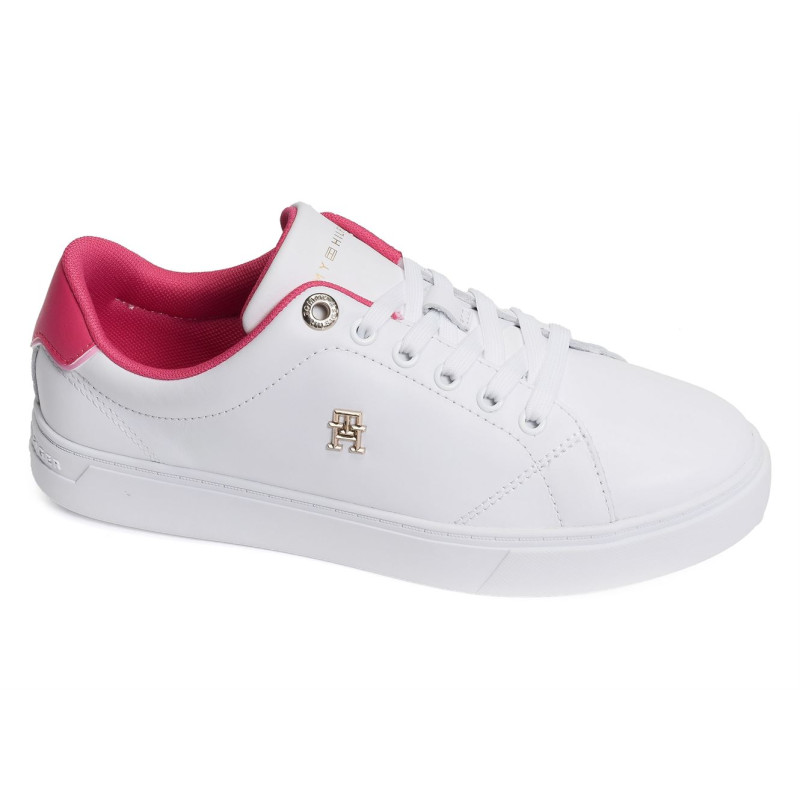 ELEVATED ESSENTIAL COURT SNEAKER 7377 Blanc Rose, Sneakers basses Tommy Hilfiger