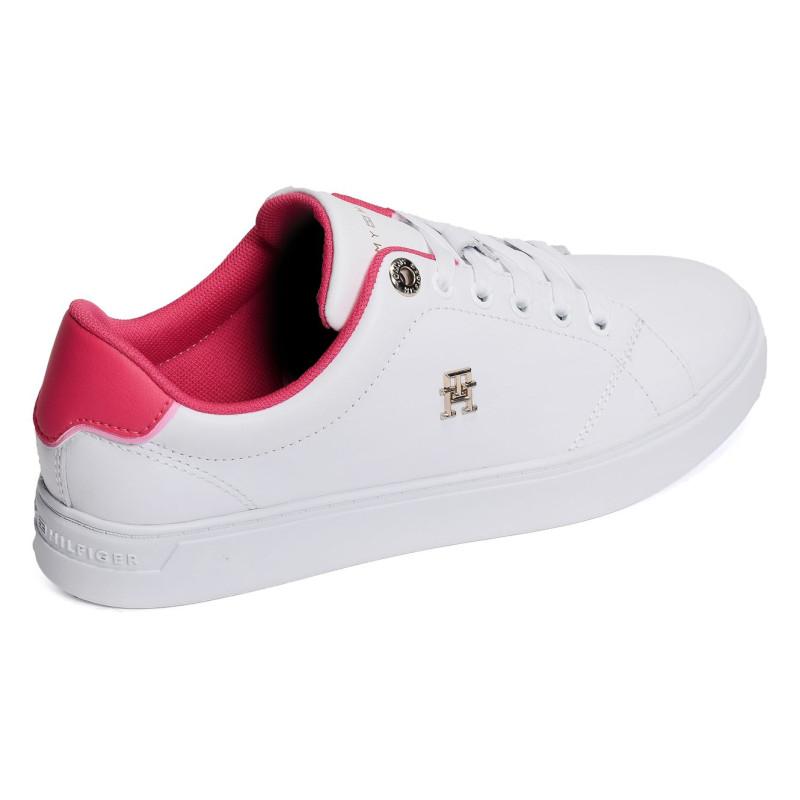 ELEVATED ESSENTIAL COURT SNEAKER 7377 Blanc Rose, Sneakers basses Tommy Hilfiger