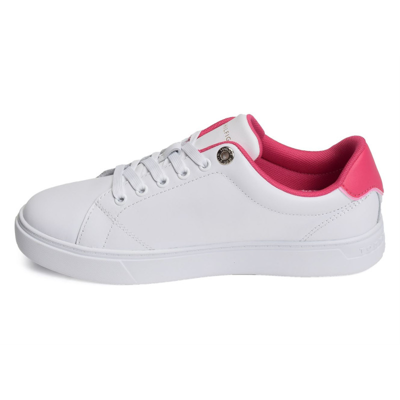 ELEVATED ESSENTIAL COURT SNEAKER 7377 Blanc Rose, Sneakers basses Tommy Hilfiger