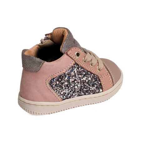 FRIDA ZIP Rose Glitter, Chaussures à Lacets Babybotte